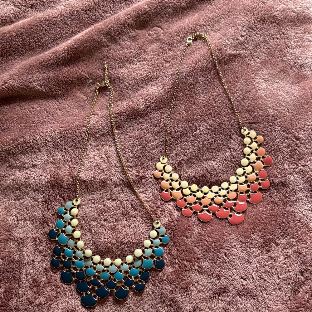 Elegant Multicolor Statement Necklace Set